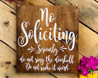 No Soliciting Sign, No Soliciting Door Sign, Do Not Disturb Sign, No Solicitation Sign, No Soliciting, No Strangers Sign, Do Not Disturb