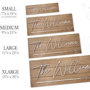 Family Last Name Sign, Personalized Wedding Gift, Pallet Sign Style, Farmhouse Decor, Established Sign, Custom Wood Sign, Engagement Gift image 3