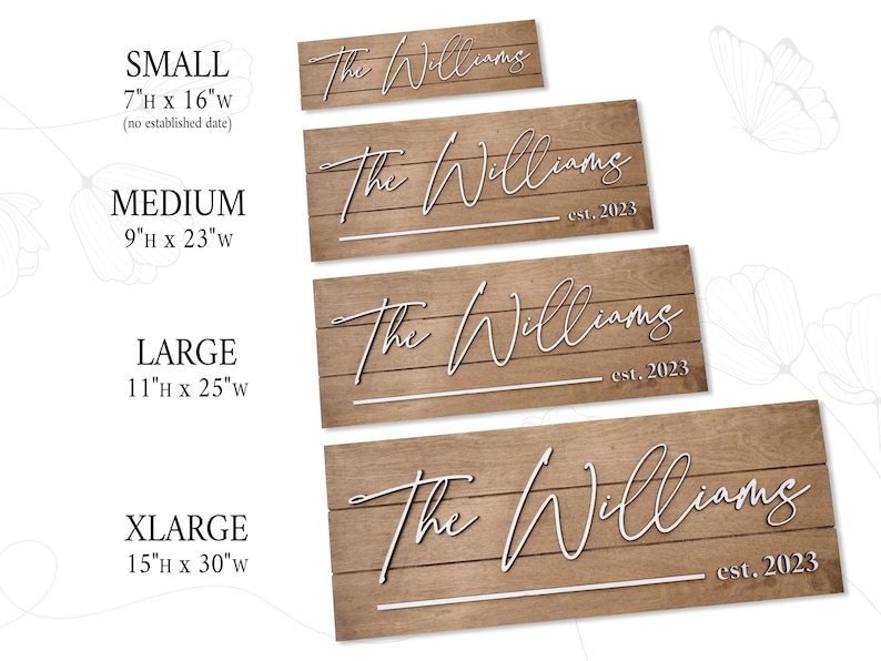 Family Last Name Sign, Personalized Wedding Gift, Pallet Sign Style, Farmhouse Decor, Established Sign, Custom Wood Sign, Engagement Gift image 3