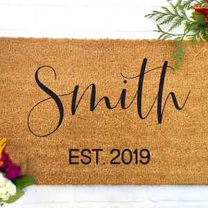 Custom Doormat, Closing Gift, Housewarming Gift, Wedding Gift, Custom Doormat, Anniversary Gift, Personalized Doormat, Door Mat