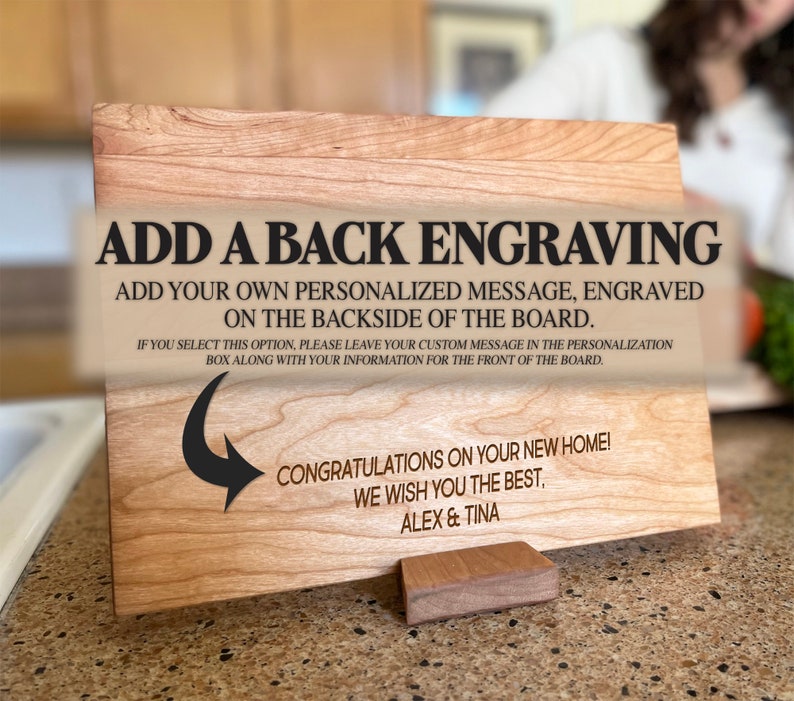 Custom Wedding Gift, Cutting Board, Real Estate Closing Gift, Housewarming Gift, Gift for Her, Anniversary Gift, Engagement Gift, Engraved image 5