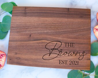 Personalized Cutting Board, Engraved Cutting Board, Wedding Gift, Anniversary Gift, Engagement Gift, Custom Cheese Board, Charcuterie Board