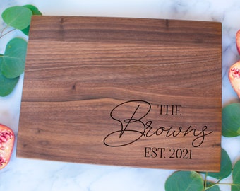 Personalized Cutting Board, Engraved Cutting Board, Wedding Gift, Anniversary Gift, Engagement Gift, Custom Cheese Board, Charcuterie Board