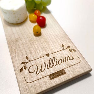 Personalized Cheese Board, Christmas Gift, Gifts for Home, Charcuterie Board, Engagement Gift for Couple, Custom Cutting Board, Wedding