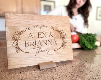 Custom Wedding Gift, Cutting Board, Real Estate Closing Gift, Housewarming Gift, Gift for Her, Anniversary Gift, Engagement Gift, Engraved