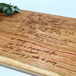 Personalized Cutting Board Recipe Engraved, Custom Cutting Board, Mom Gift, Housewarming Gift, Wedding Gift, Mothers Day, Handwritten Recipe image 7