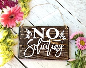 No Soliciting Sign, No Soliciting Door Sign, Do Not Disturb Sign, No Solicitation Sign, No Soliciting, No Strangers Sign, Do Not Disturb