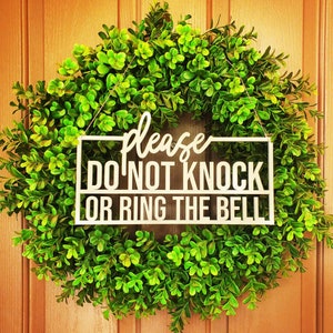 Do Not Knock Sign, No Soliciting Sign, Door Hanger Sign, No Solicitation Sign, Funny No Soliciting Sign, No Strangers Sign, Do Not Disturb