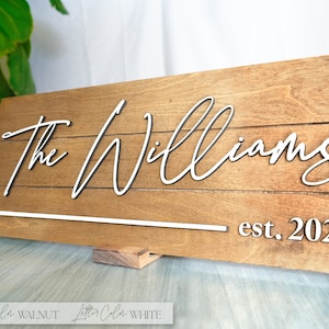 Family Last Name Sign, Personalized Wedding Gift, Pallet Sign Style, Farmhouse Decor, Established Sign, Custom Wood Sign, Engagement Gift image 5