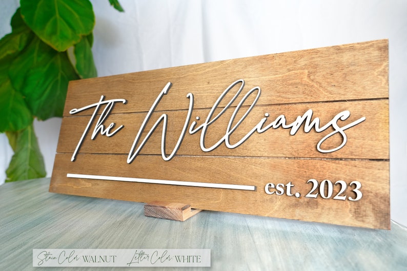 Family Name Established Sign, Mom Birthday Gift, Last Name Sign, Custom Name Sign, Personalized Family Established Sign, Wedding Gifts image 8