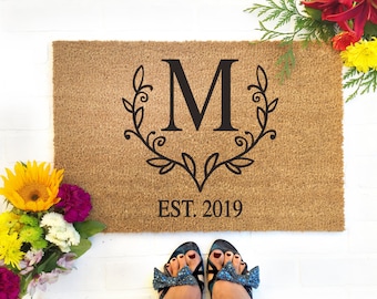 Custom Doormat, Personalized Doormat, Closing Gift, Custom Last Name Doormat, Housewarming Gift, Wedding Gift, Anniversary Gift, Door Mat