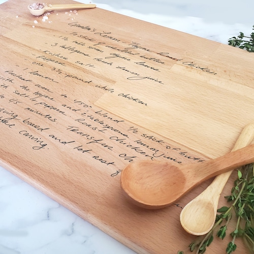 Personalized Cutting Board Recipe Engraved, Custom Cutting Board, Mom Gift, Housewarming Gift, Wedding Gift, Mothers Day, Handwritten Recipe