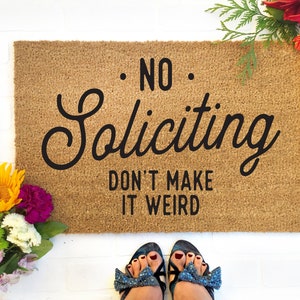 No Soliciting, Custom Doormat, Funny Doormat, Personalized Doormat