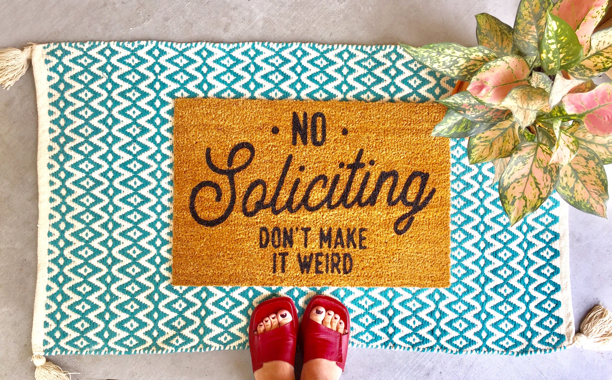 No Soliciting Custom Doormat Funny Doormat Personalized | Etsy