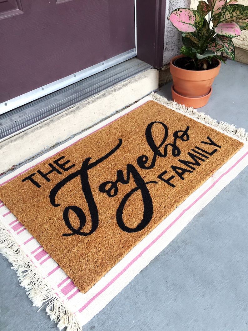 Custom Doormat Personalized Doormat Closing Gift Custom Etsy