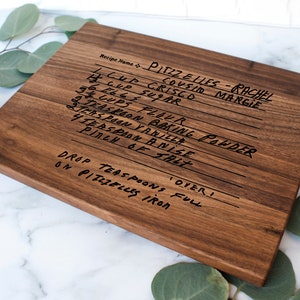 Personalized Cutting Board Recipe Engraved, Custom Cutting Board, Mom Gift, Housewarming Gift, Wedding Gift, Mothers Day, Handwritten Recipe image 8