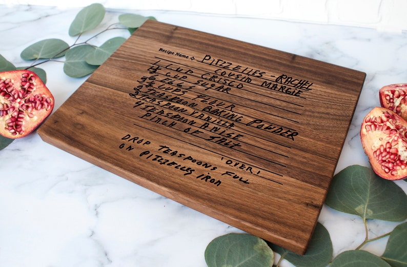 Personalized Cutting Board Recipe Engraved, Custom Cutting Board, Mom Gift, Housewarming Gift, Wedding Gift, Mothers Day, Handwritten Recipe image 8