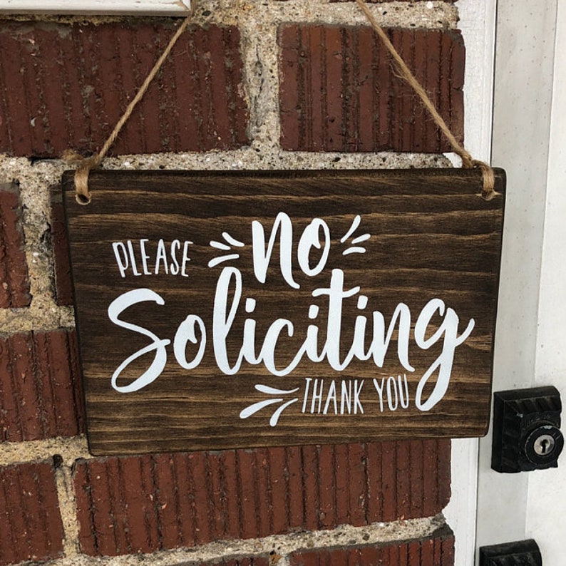 No Soliciting Sign, No Soliciting Door Sign, Do Not Disturb Sign, No Solicitation Sign, No Soliciting, No Strangers Sign, Do Not Disturb image 4