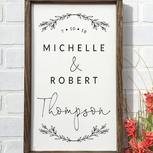Family Name Established Sign, Farmhouse Sign, Last Name Sign, Custom Name Sign, Personalized Sign, Family Established Sign, Rustic Sign