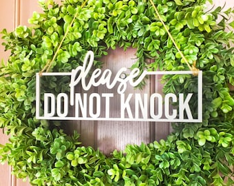 Do Not Knock Sign, No Soliciting Sign, Door Hanger Sign, No Solicitation Sign, Funny No Soliciting Sign, No Strangers Sign, Do Not Disturb