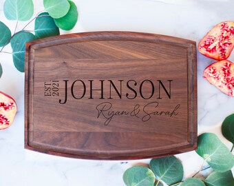 Personalized Cutting Board, Engraved Cutting Board, Wedding Gift, Anniversary Gift, Engagement Gift, Custom Cheese Board, Charcuterie Board
