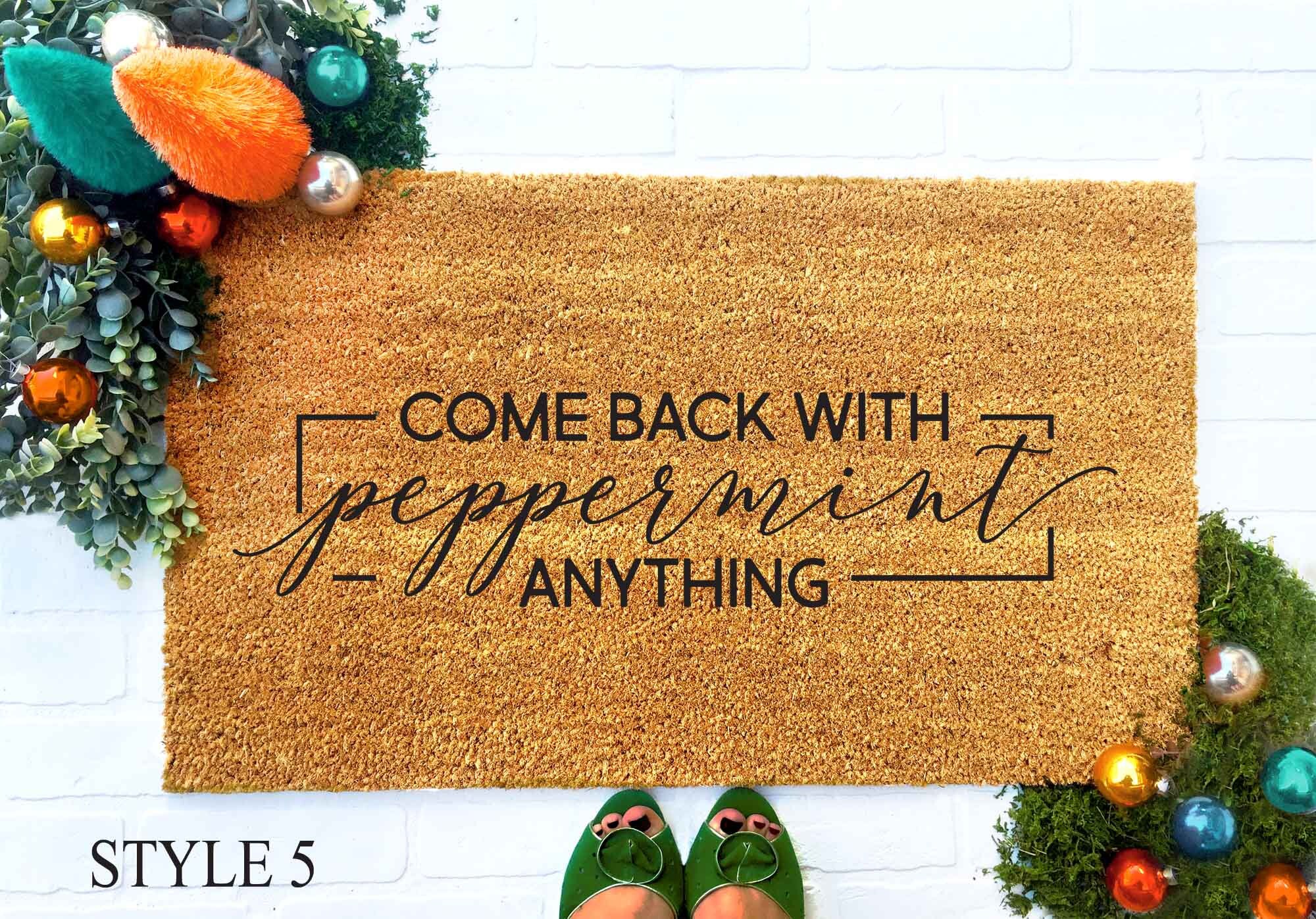 Merry Christmas Doormat Doormat Door Mat Custom Doormat | Etsy