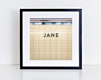 Jane Station Toronto Subway Art - Square Retro Wall Art Print - Made in Canada Toronto Photography - Transit Art