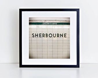 Toronto Subway Sherbourne Station Sign Print - Square Wall Art Print - Made in Canada Toronto Photography