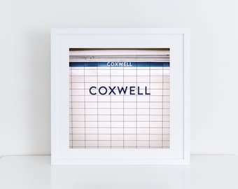 Toronto Art Coxwell Station Subway Sign Retro Square Wall Art - Made in Canada Toronto Photography