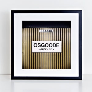 Toronto Osgoode Subway Sign Print - Retro Square Wall Art, Brown Wall Art - Gemaakt in Canada Toronto Art