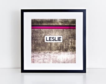 Leslie Station Toronto Subway Sign Print - Retro Wall Art