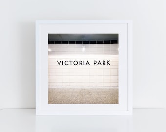 Toronto Art Subway Sign - Victoria Park Station Transit Wall Art - Made in Canada Art, Toronto Photography