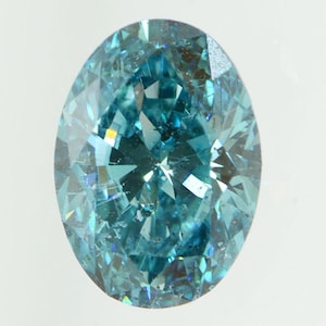 Ovaal geslepen diamant mooie blauwe kleur losse 1,62 karaat VS2