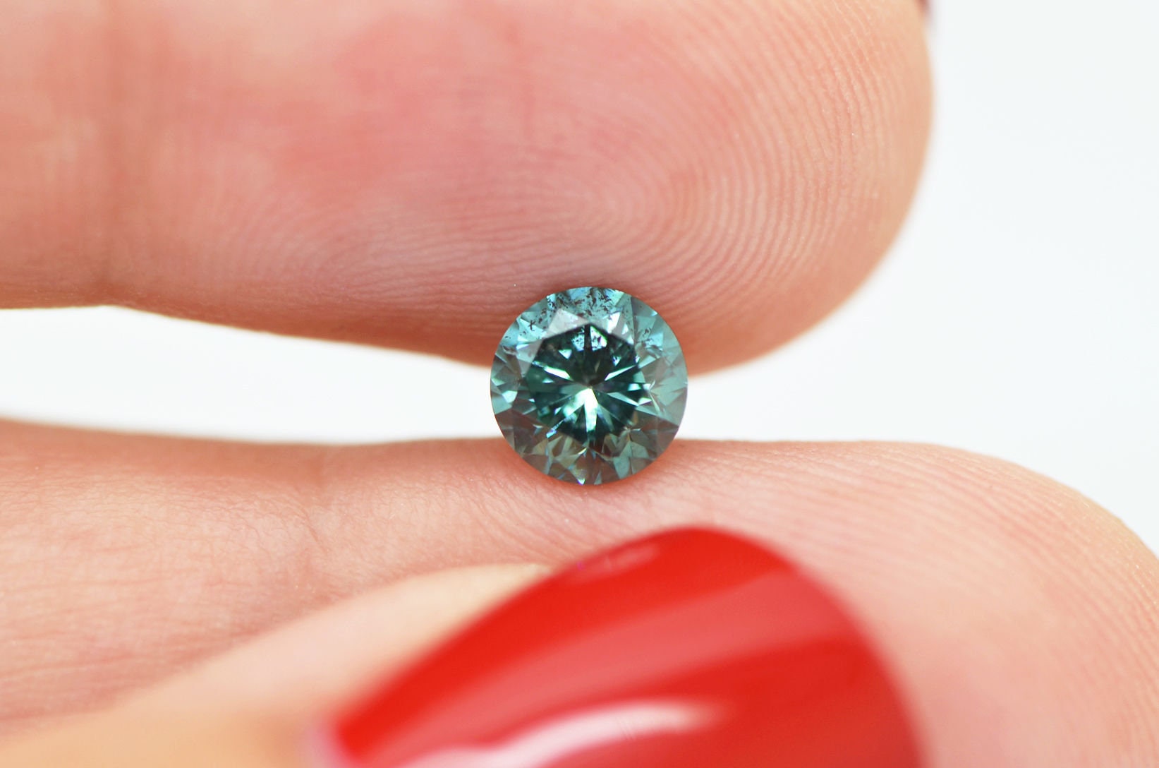 Loose Blue Diamond Round Shape 0.80 Carat SI2 Etsy