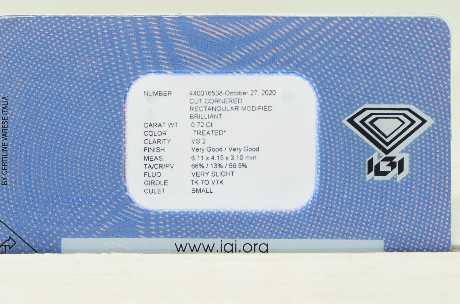 Radiant Diamond Fancy Yellow VS2 0.72 Carat IGI Certificate | Etsy