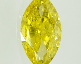 Marquise Shape Diamond Fancy Yellow Color SI1 2.00 Carat