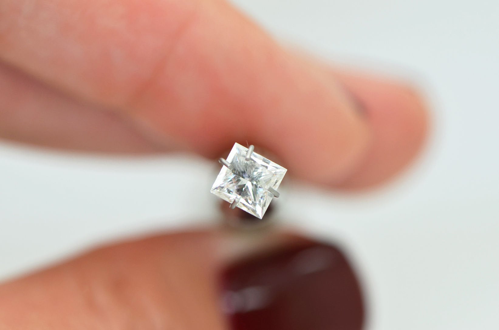 Princess Shaped Diamond Loose White 0.97 Carat E/SI2 | Etsy