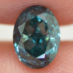 Ovaal geslepen diamant mooie blauwe kleur los 1,08 karaat VS2