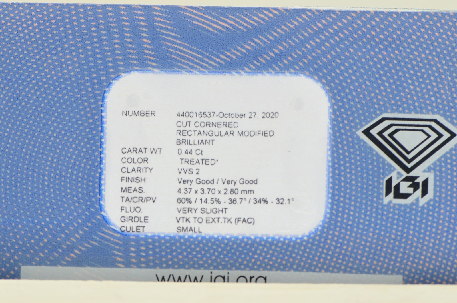 Cushion Diamond Fancy Yellow IGI Certified 0.44 Carat VVS2 | Etsy