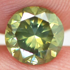 Round Shape Diamond Fancy Green Color Loose 1.30 Carat VS1