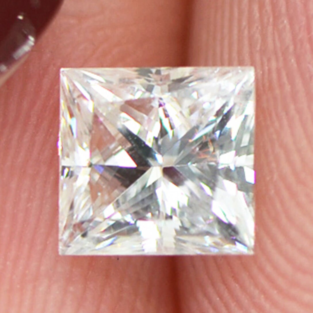Princess Shaped Diamond Loose White 0.97 Carat E/SI2 | Etsy
