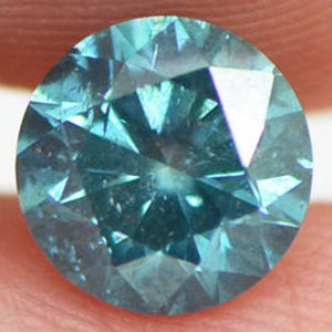 Diamante redondo azul fantasia 1,21 quilates certificado SI1