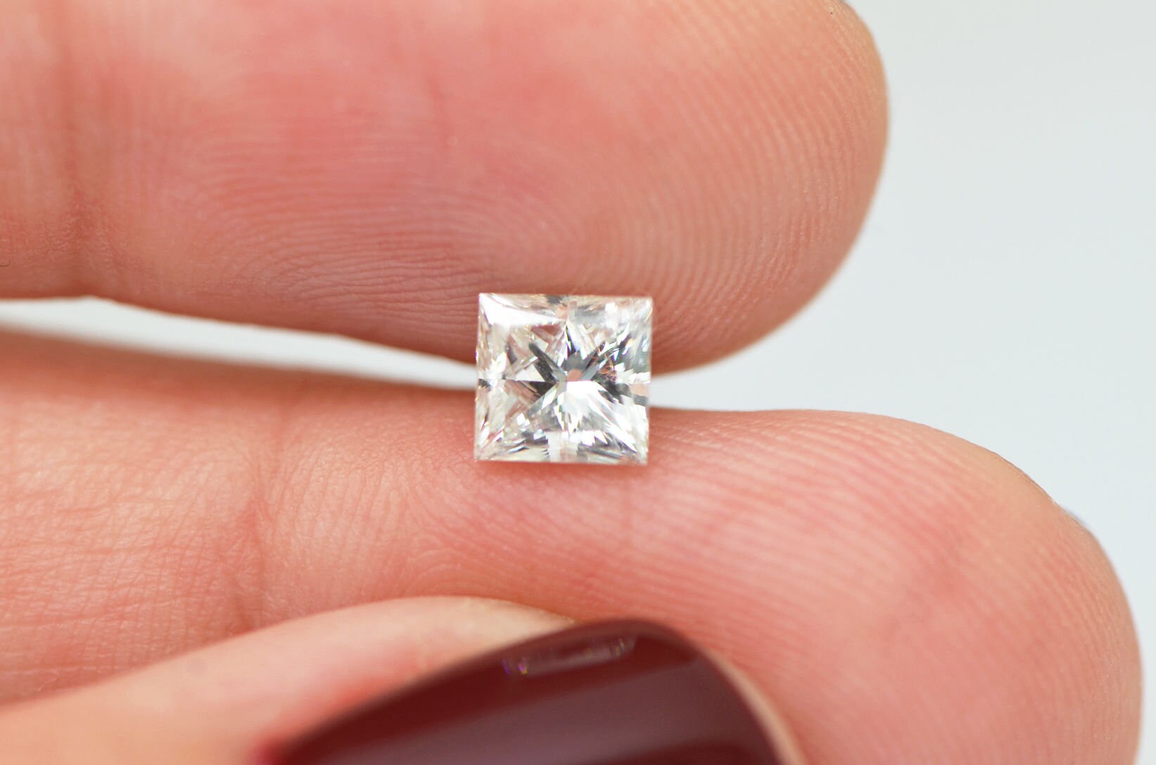 Princess Shaped Diamond Loose White 0.97 Carat E/SI2 Etsy