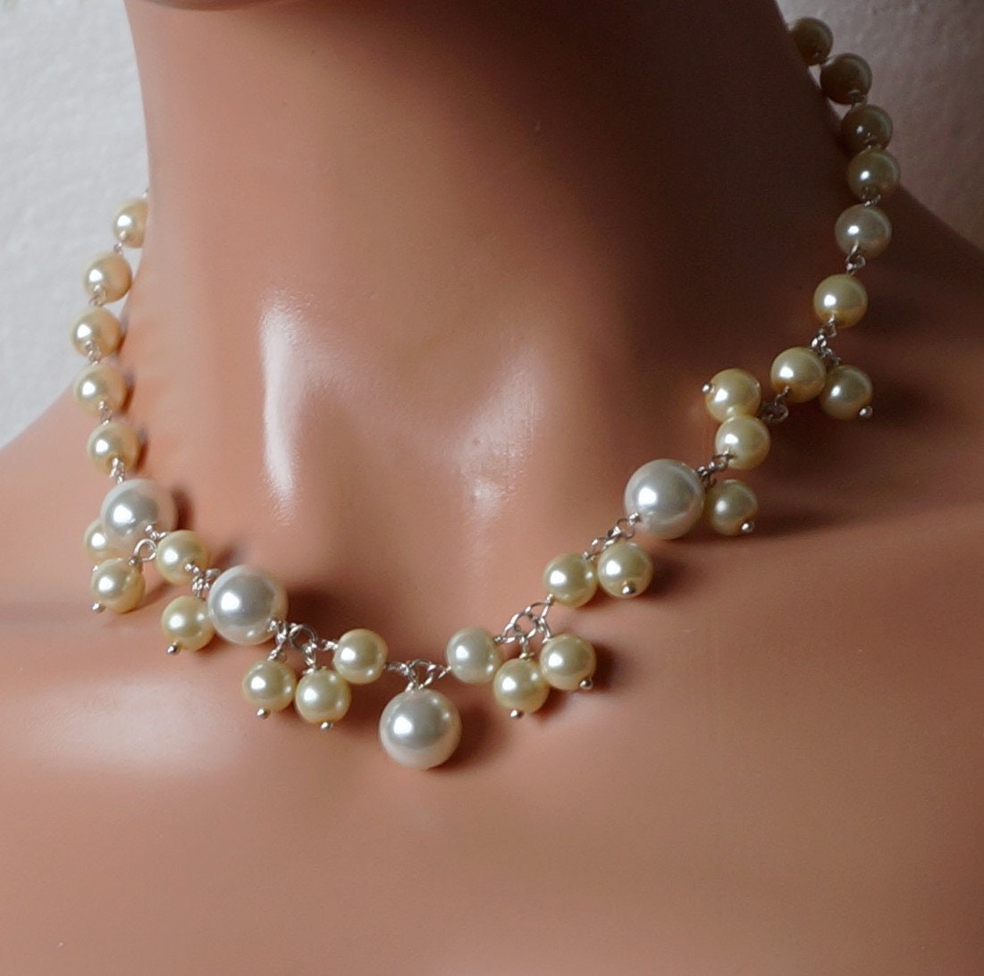 Multicolored Beads And Pearl Necklace – Brandy Melville