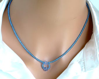 Collar de cuentas de semillas, colgante, collar minimalista, diseño de CD