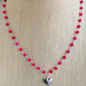 Gemstone Agate , Necklace, Pink Agate , Pendant  Necklace,  Beaded Choker, December Birthstone, Pendant Necklace