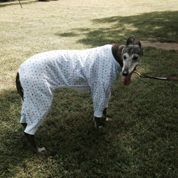 Lightweight dog pajamas swipe to see fabric choices