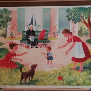 Vintage school poster LN Poirié