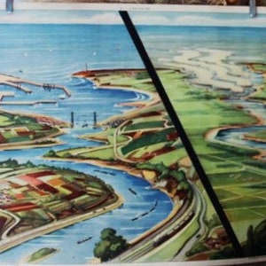 Altes Schulplakat Rossignol Landschaften der Welt
