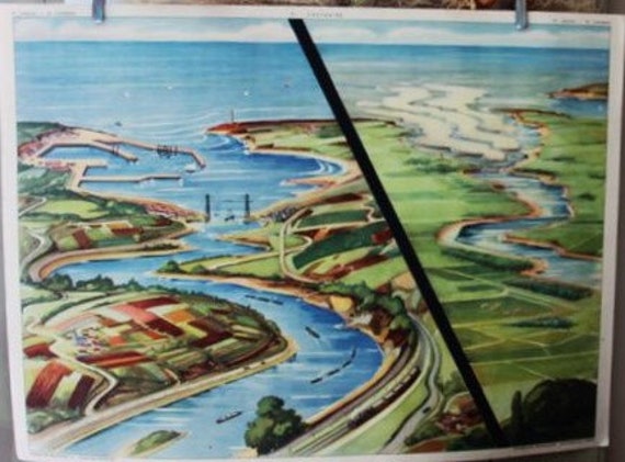 Affiche Scolaire Ancienne Rossignol Paysages Du Monde